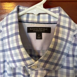 Banana Republic Men's Blue Checkered Shirt